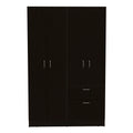 Armoire Alpes, Bedroom, Black White White Black Particle Board Particle Board