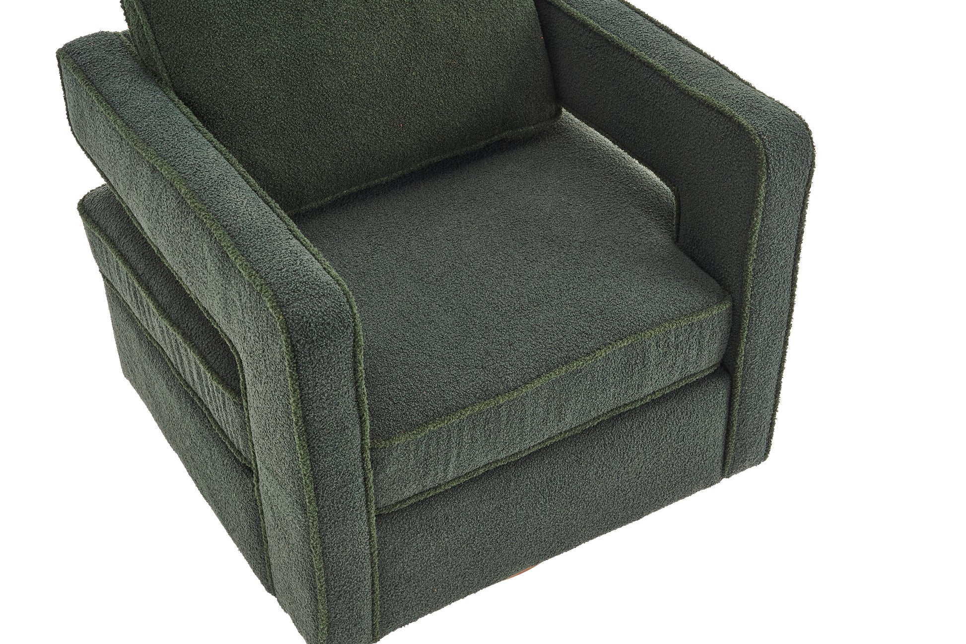 Swivel Barrel Chair For Living Room,360 Degree Swivel Club Modern Accent Single Sofa Chair, Small Leisure Arm Chair For Nursery, Hotel, Bedroom, Office Green Primary Living Space Modern Faux Fur