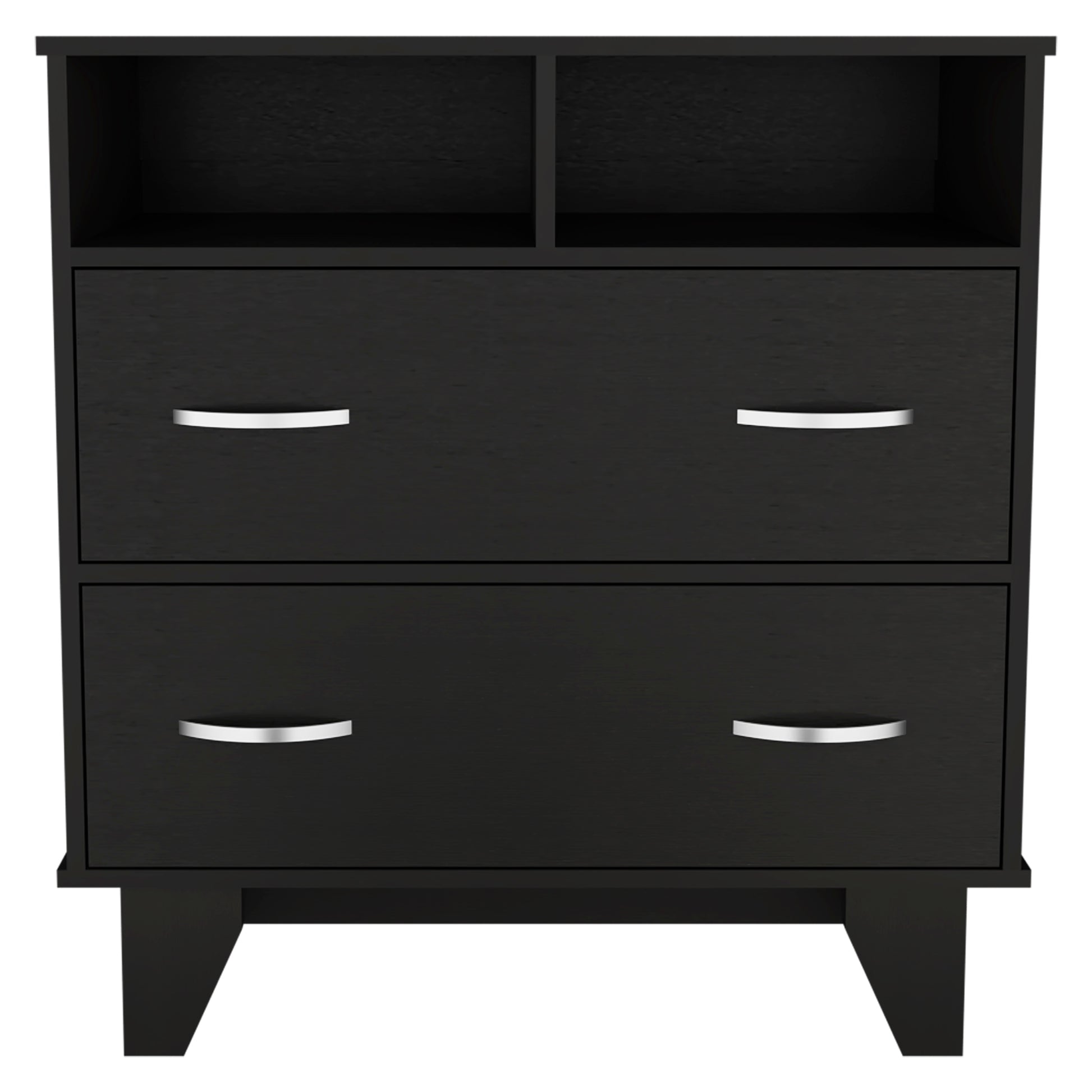 Double Drawer Dresser Arabi, Bedroom, Black Black Particle Board Particle Board