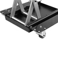 Motorcycle Lift Scissor Jack Steel Wide Deck Hoist Crank Center Stand 1100 Lbs Capacity For Motorcycles, Atvs, Dirt Bikes Black And Silver Steel