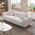 77.2 Large Size Two Seat Sofa,Modern Upholstered,White Mohair Granular Velvet White Velvet Primary Living Space Soft Modern Eucalyptus Polyurethane Foam Eucalyptus 2 Seat