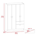 Armoire Alpes, Bedroom, Black White White Black Particle Board Particle Board
