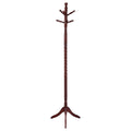 Merlot Coat Rack With Twisted Post Brown Brown Primary Living Space Traditional Rubberwood Wood