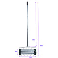 Heavy Duty Rolling Lawn Aerator,Rolling Lawn Aerator, Rotary Push Tine Spike Soil Lawn Aerator Gardening Tool With 3 Piece Long Steel Handle For Garden Yard Grass Maintenance,Garden Yard Rotary Push Silver Abs Steel Q235