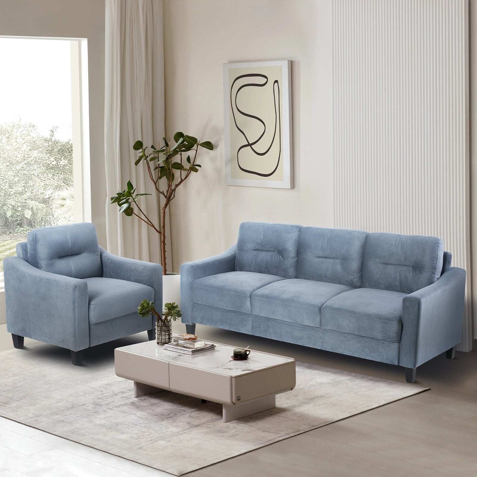 Couch Comfortable Sectional Couches And Sofas For Living Room Bedroom Office Small Space Gray Velvet 1 Seat