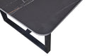 Carbon Steel Dining Table With Lauren Black Gold Stone Surface Supports Up To 64 Kg Excluding Chairs Black Gold Carbon Steel