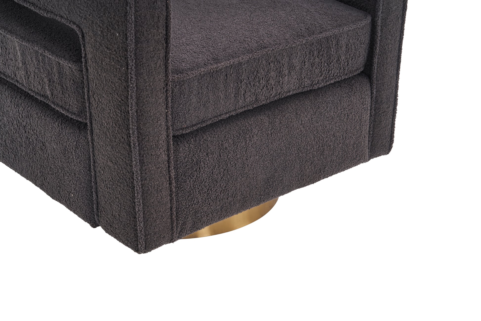 Swivel Barrel Chair For Living Room,360 Degree Swivel Club Modern Accent Single Sofa Chair, Small Leisure Arm Chair For Nursery, Hotel, Bedroom, Office Grey Primary Living Space Modern Faux Fur