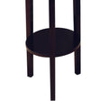 Espresso Round Accent Table Espresso Espresso Primary Living Space Transitional Rubberwood Round Shelves Coffee & End Tables Wood