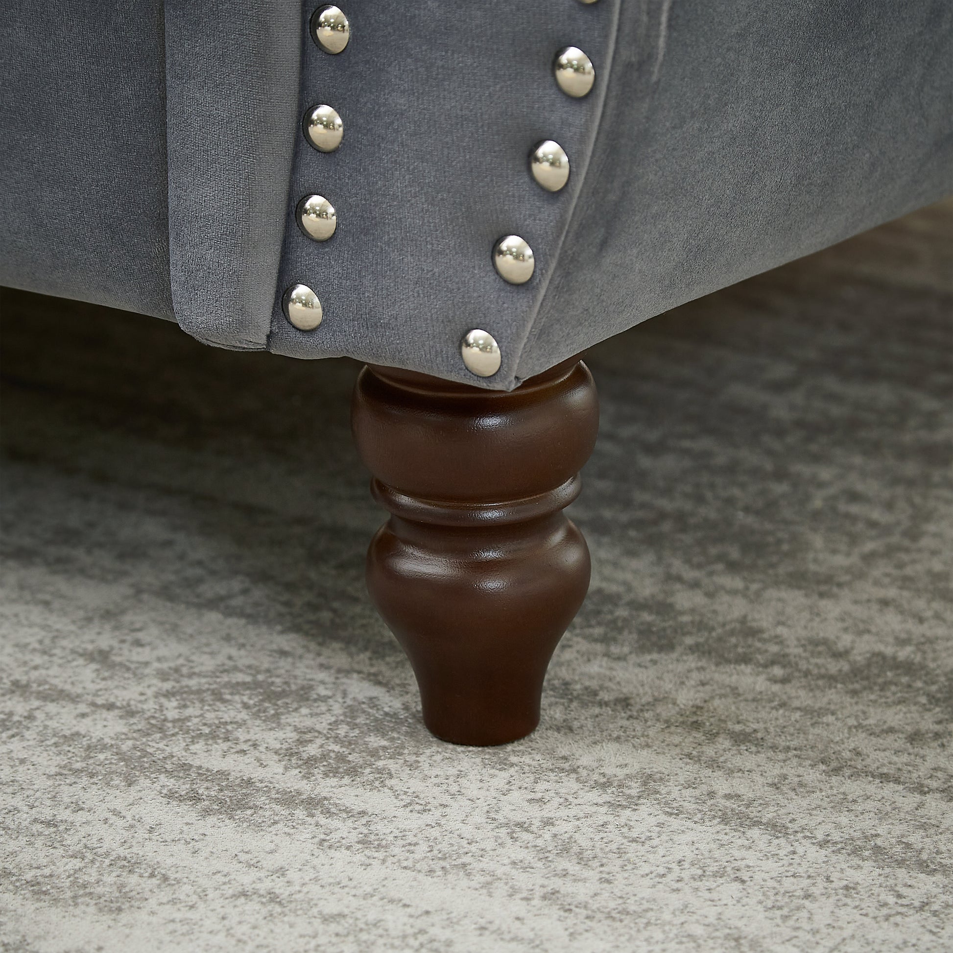 83.5 Inch Oversized Corner Sofa, L Shaped Sectional Couch,5 Seater Corner Sofas With 3 Pillows For Living Room, Bedroom, Apartment, Office Gray Foam Velvet