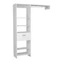 150 Closet System British, Bedroom, White White Particle Board Particle Board