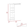 150 Closet System British, Bedroom, White White Particle Board Particle Board