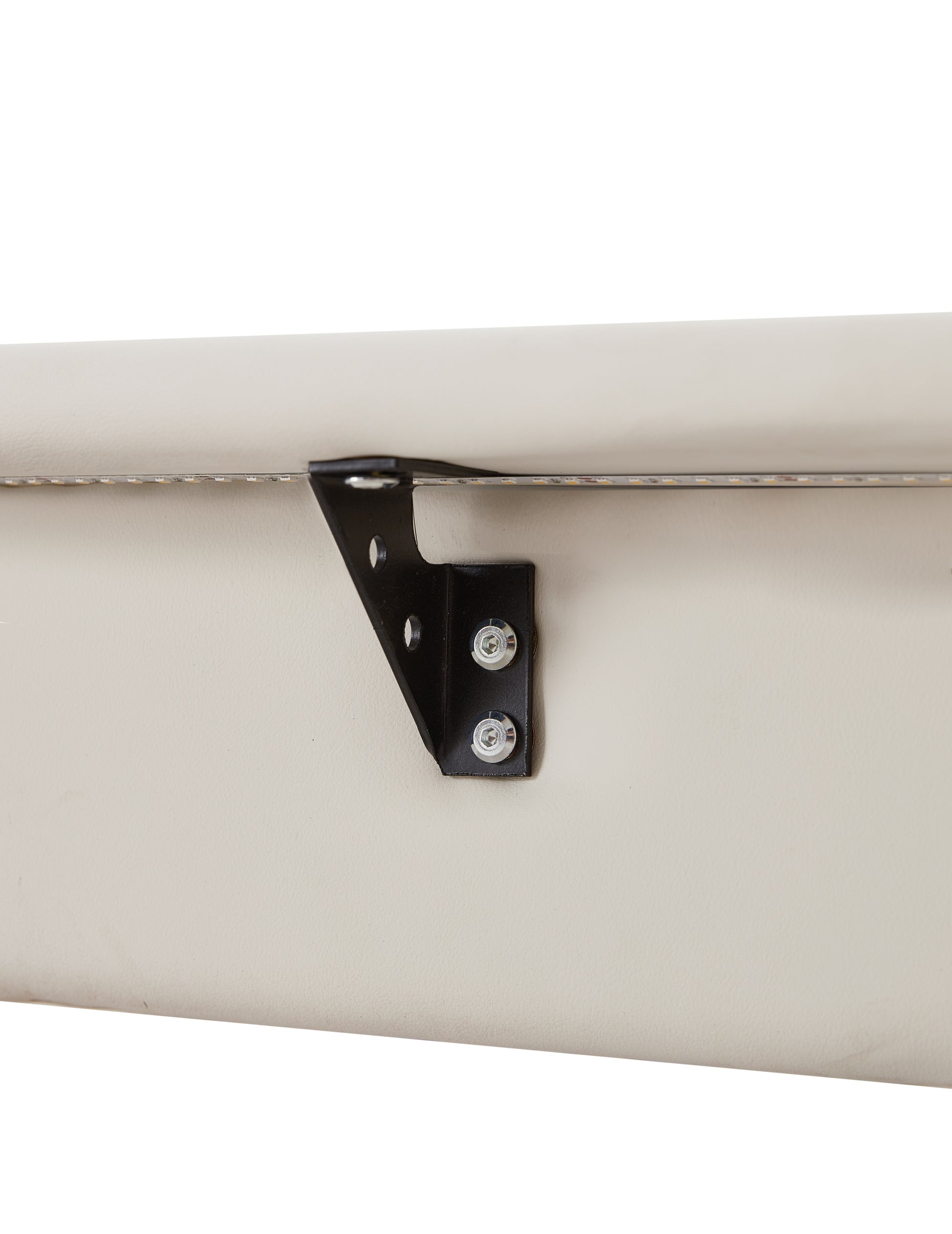 Full Size Upholstered Platform Bed With Sensor Light And Ergonomic Design Backrests, White White Upholstered