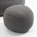 Bedding Bean Bag Sofa Chair High Pressure Foam Bean Bag Chair Adult Material With Padded Foam Padding Compressed Bean Bag With Footrest Grey Microfiber
