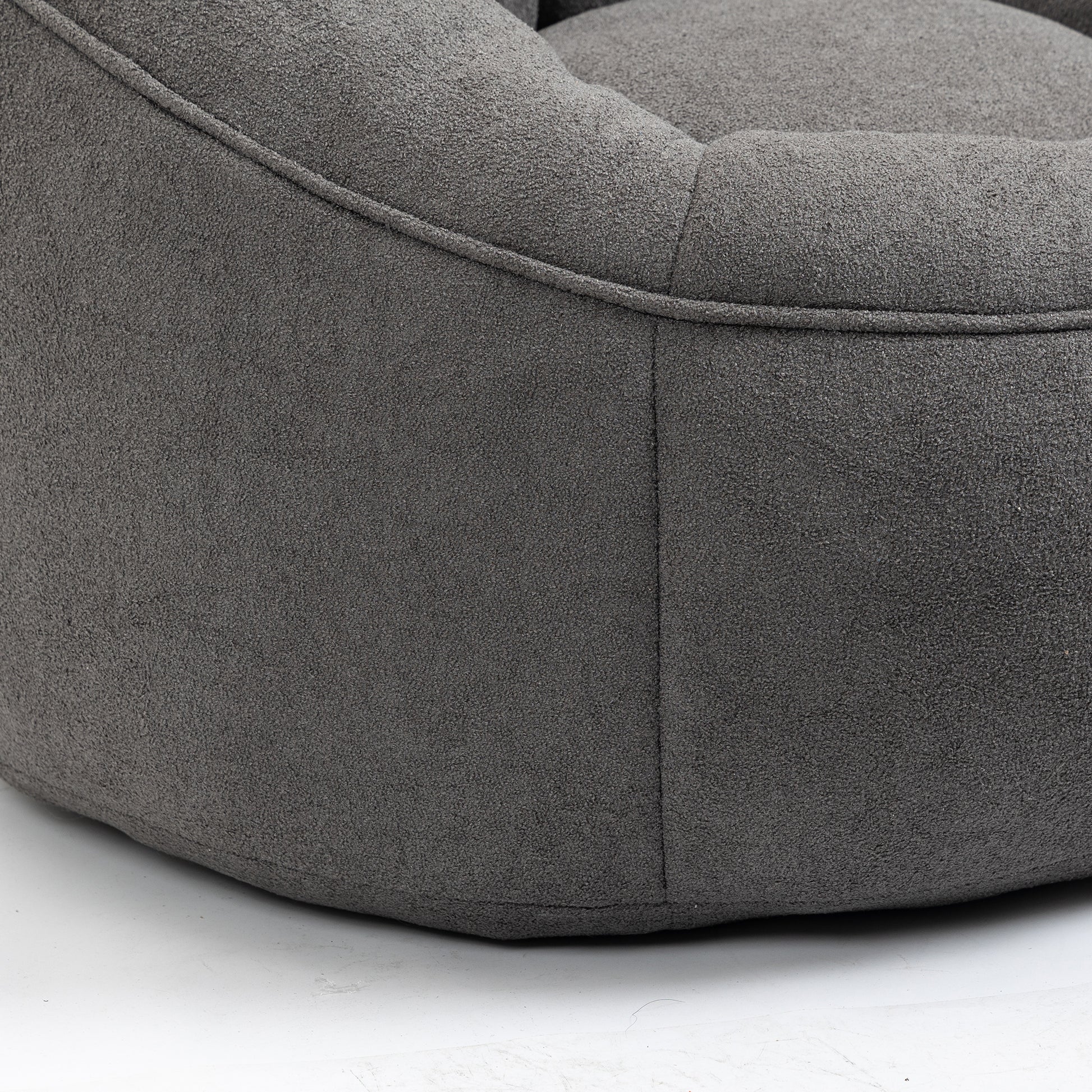 Bedding Bean Bag Sofa Chair High Pressure Foam Bean Bag Chair Adult Material With Padded Foam Padding Compressed Bean Bag With Footrest Grey Microfiber