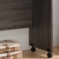 Wooden Mobile Computer Desk, Home Office Desk Distressed Grey Grey Particle Board