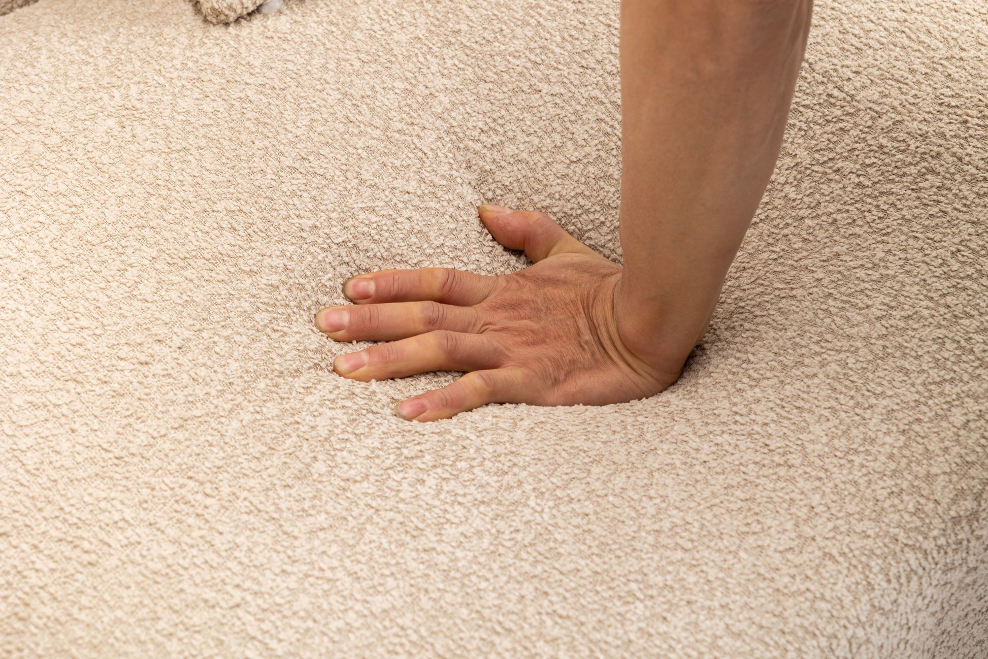 Modular Living Room Sofa Set, Modern Minimalist Style Sofa, Salon Upholstered Sleeper Sofa, 2 Pc Free Combination, Round Fiber Fabric, Anti Wrinkle Fabric, Brown Light Brown Polyester Primary Living Space Medium Soft Tight Back Flared Arms Fiber Foam