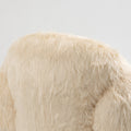 Bean Bag Chair Lazy Sofa Bean Bag Chair Adult, Teen High Density Foam Padded Modern Accent Chair Comfortable Living Room, Bedroom Chair Beige Faux Fur