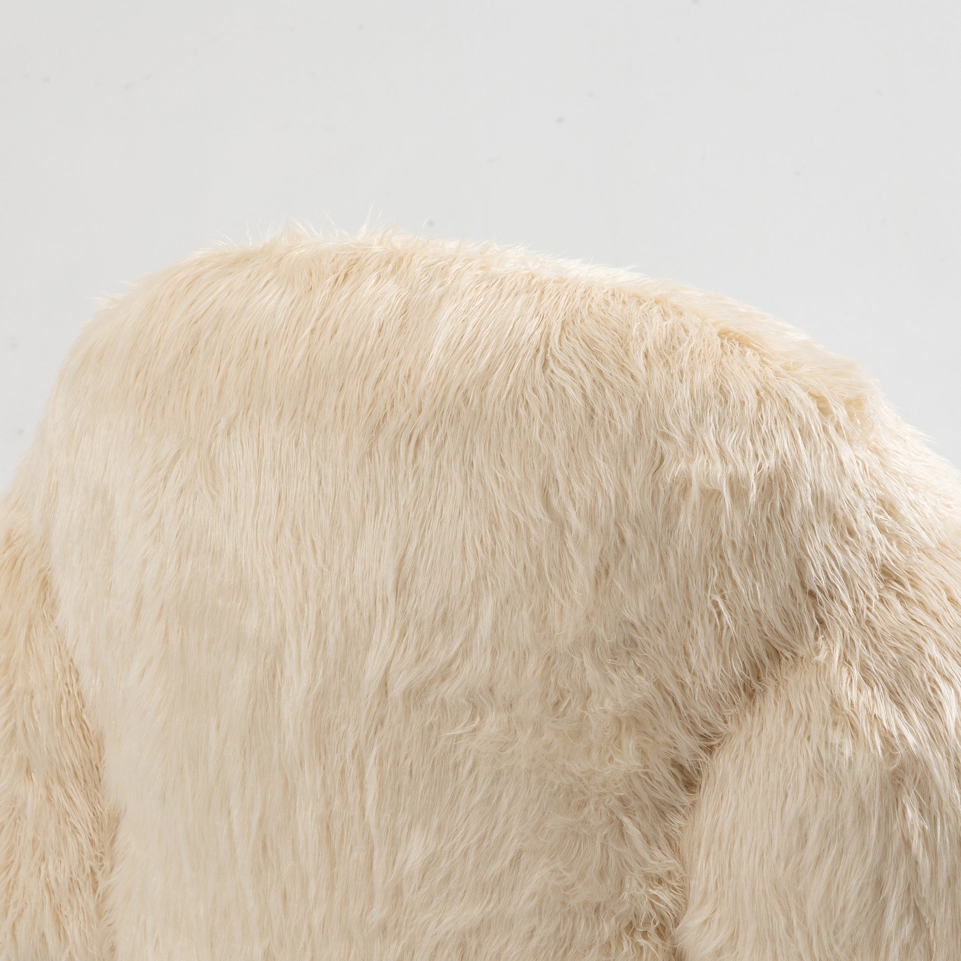 Bean Bag Chair Lazy Sofa Bean Bag Chair Adult, Teen High Density Foam Padded Modern Accent Chair Comfortable Living Room, Bedroom Chair Beige Faux Fur