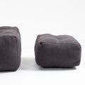 Fluffy Bean Bag Chair, Comfortable Bean Bag For Adults And Children, Super Soft Lazy Sofa Chair With Memory Foam And Ottoman, Indoor Modern Focus Bean Bag Chair For Living Room, Bedroom, Apartment Black Velvet