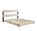Full Size Upholstered Platform Bed With Sensor Light And Ergonomic Design Backrests, White White Upholstered