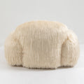 Bean Bag Chair Lazy Sofa Bean Bag Chair Adult, Teen High Density Foam Padded Modern Accent Chair Comfortable Living Room, Bedroom Chair Beige Faux Fur