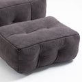 Fluffy Bean Bag Chair, Comfortable Bean Bag For Adults And Children, Super Soft Lazy Sofa Chair With Memory Foam And Ottoman, Indoor Modern Focus Bean Bag Chair For Living Room, Bedroom, Apartment Black Velvet