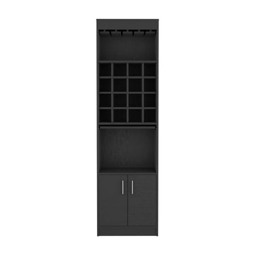 Bar Cabinet Modoc, Living Room, Black Black Particle Board Particle Board