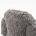 Bean Bag Chair Lazy Long Hair Sofa Bean Bag Chair Adult, Teen High Density Foam Filled Modern Focus Chair Comfortable Living Room, Bedroom Chair Grey Faux Fur