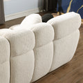 Sofa And Seater ,Human Body Structure For Usa People, Marshmallow Sofa,Boucle Sofa ,Beige Boucle Beige Light Brown Wood Primary Living Space Medium Soft Split Back Eucalyptus Rolled Arms Boucle 5