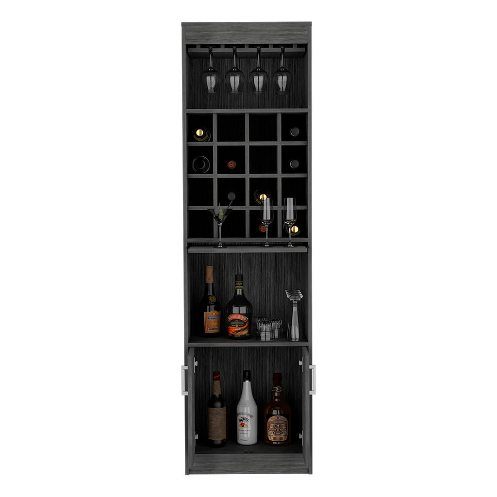 Bar Cabinet Modoc, Living Room, Smokey Oak Gray Particle Board Particle Board