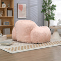 Bean Bag Chair Lazy Long Hair Sofa Bean Bag Chair Adult, Teen High Density Foam Filled Modern Focus Chair Comfortable Living Room, Bedroom Chair Pink Faux Fur