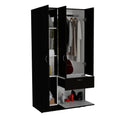 Armoire Cobra, Bedroom, Black White White Black Particle Board Particle Board