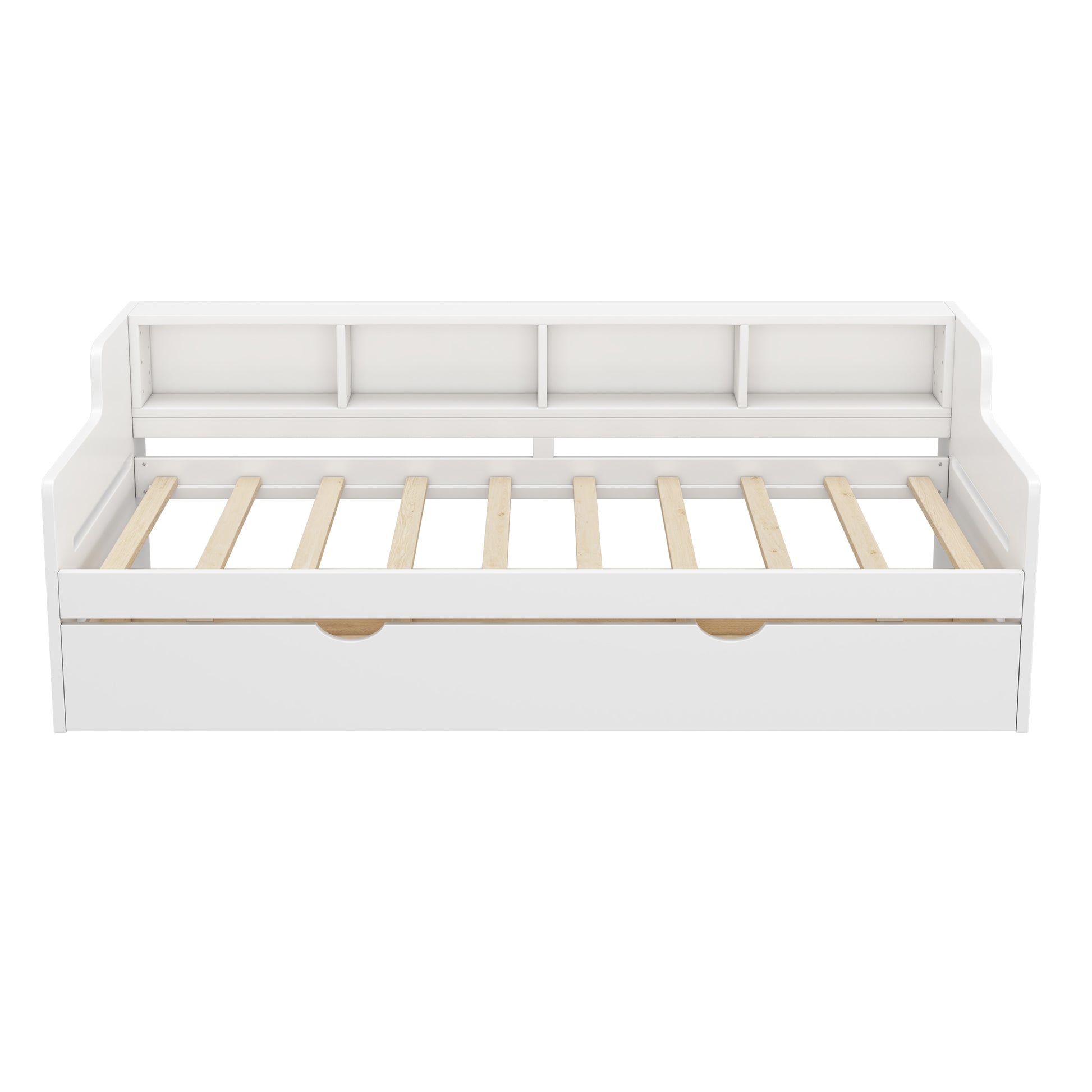 Twin Size Wooden Day Bed With 3 Trawers For Guest Room, Small Bedroom, Study Room, White Box Spring Not Required Twin White Wood White Pine Daybeds Solid Wood Mdf