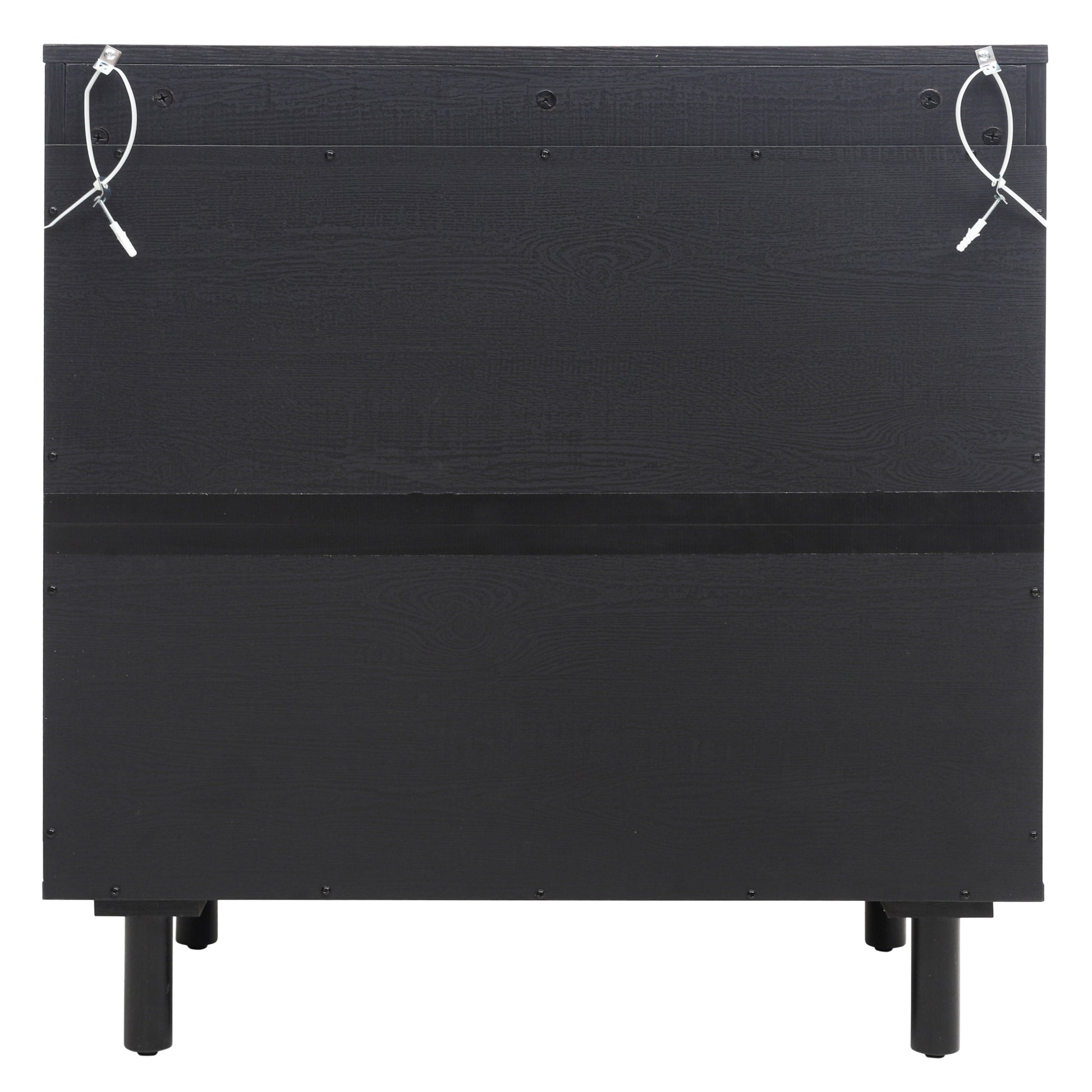 2 Door Cabinet, Suitable For Bedroom, Living Room, Study Black Mdf