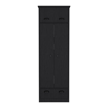 Armoire Dumas, Bedroom, Black Black Particle Board Particle Board