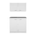 Cabinet Set Zeus, Garage, White White Particle Board Particle Board