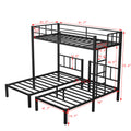 Twin Over Twin & Twin Bunk Beds For 3, Twin Xl Over Twin & Twin Bunk Bed Metal Triple Bunk Bed, Black Pre Sale Date: February 8Th. Black Metal