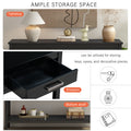 Contemporary 3 Drawer Console Table With 1 Shelf, Entrance Table For Entryway, Hallway, Living Room, Foyer, Corridor Black Solid Wood Mdf