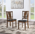 6 Piece Dining Set With Bench, Brown Cherry Brown Rubber Wood
