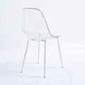 Dining Chair,Set Of 4,Metal Leg,Plastic Seat Antique White Iron Plastic
