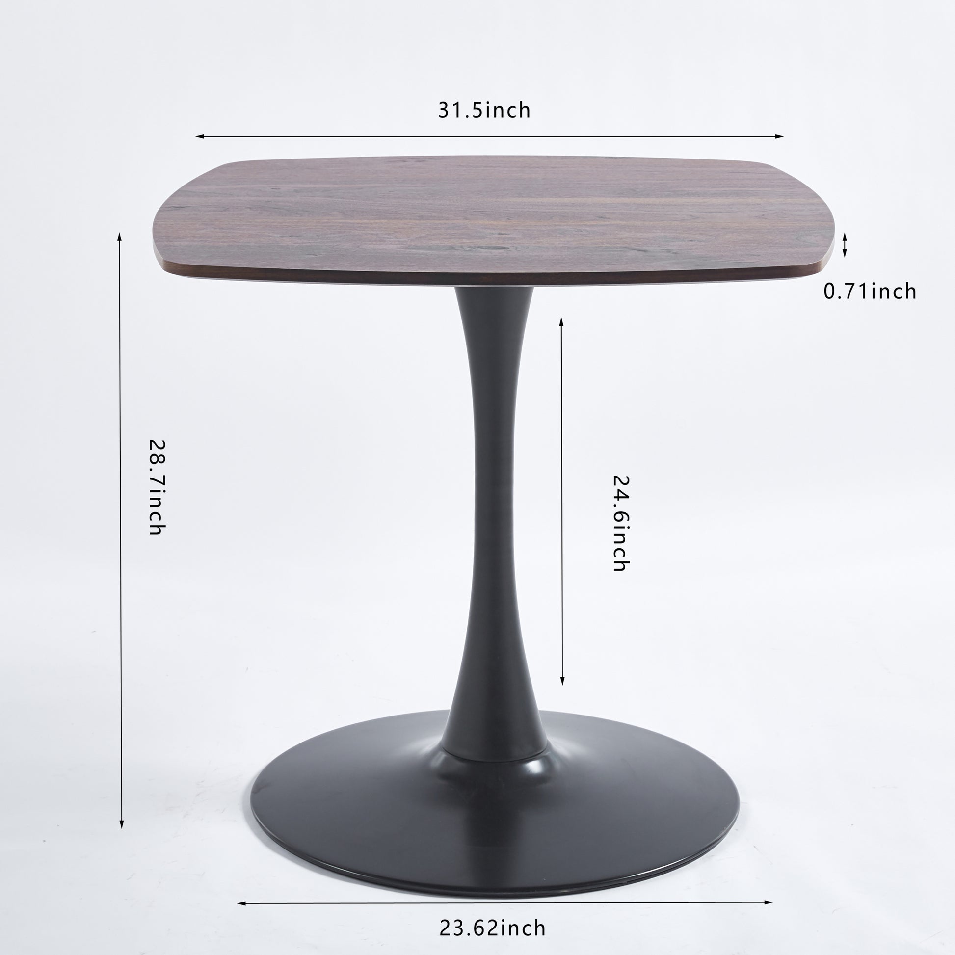 Special Dining Table,Mdf Dining Tablekitchen Table,Black And Walnut,Exective Desk Matte Black Mdf