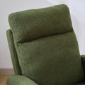 Modern Accent Rocking Chair Rocking Chair With Solid Wood Legs, Upholstered Nursery Glider Rocker, Comfy Armchair With Side Pocket, Living Room Lounge Arm Chair With High Backrest Dark Green,Teddy Dark Green White Primary Living Space Casual Foam Teddy