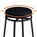 3 Drawer Long Dining Table Set With Power Outlets, Bar Kitchen Table Set With Circular Pu Stools, Easy Assemble, Brown Gray Table Black Stool Upholstered Chair Wood Black Metal Dining Table With Chair Mdf Metal