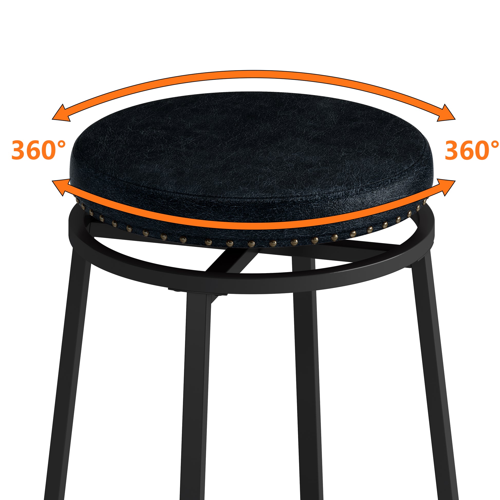 3 Drawer Long Dining Table Set With Power Outlets, Bar Kitchen Table Set With Circular Pu Stools, Easy Assemble, Brown Gray Table Black Stool Upholstered Chair Wood Black Metal Dining Table With Chair Mdf Metal