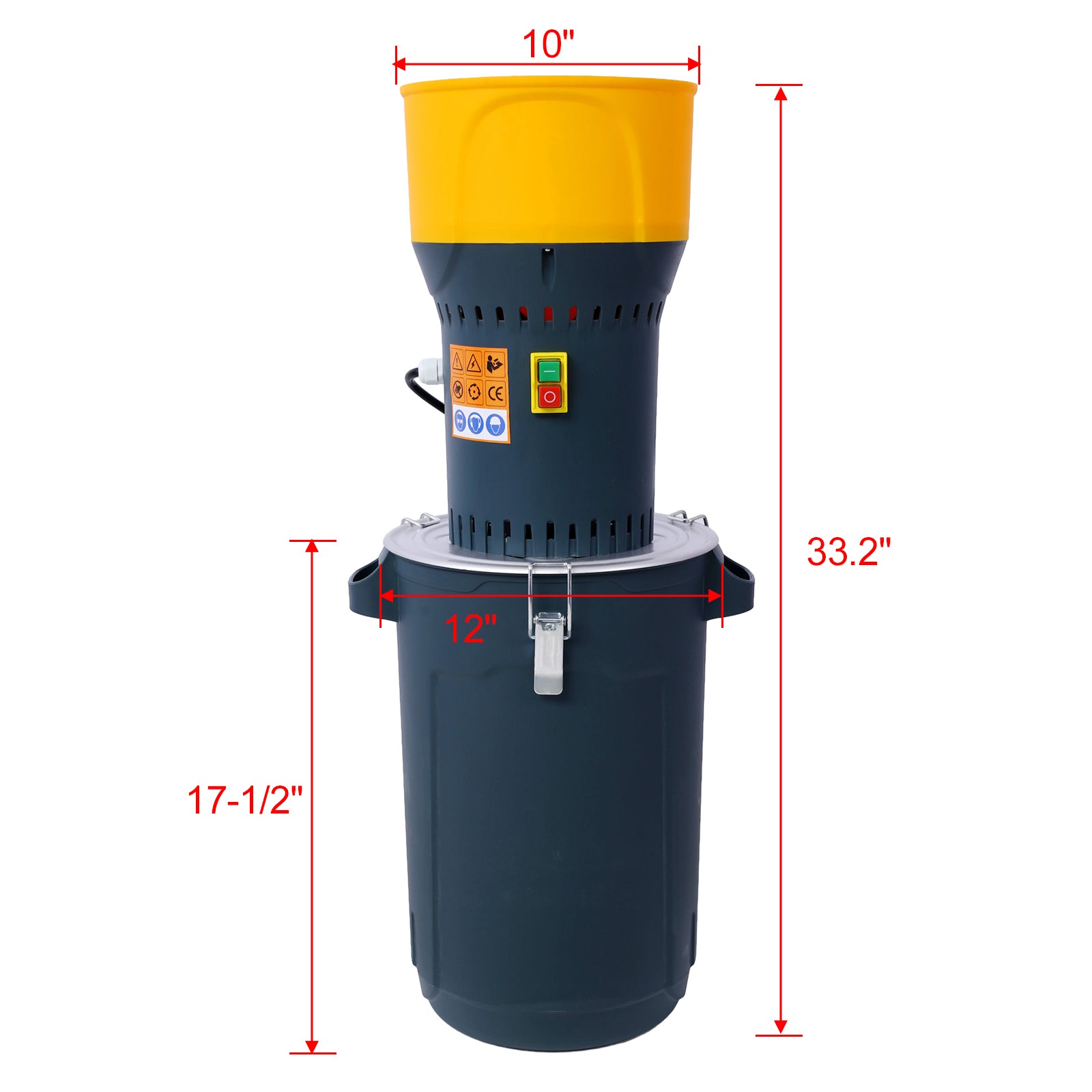 25L Grain Mill Grinder Electric Corn Grinder, Grain Mills Mill Flour Mills Molino De Maiz, Farm Home Electric Grinder For Corn Grain Feed, Wheat Grinder With 5 Grinder Sieves 1Wrench Dark Gray Steel