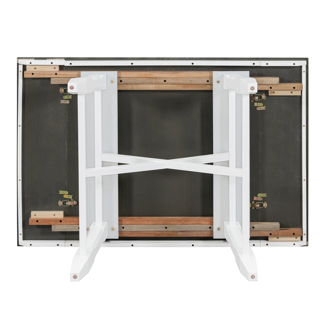 6 Piece Classic Dining Table Set, Rectangular Extendable Dining Table With Two 12"W Removable Leaves And 4 Upholstered Chairs & 1 Bench For Dining Room White Black White Black Solid Wood