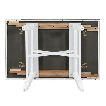 6 Piece Classic Dining Table Set, Rectangular Extendable Dining Table With Two 12"W Removable Leaves And 4 Upholstered Chairs & 1 Bench For Dining Room White Black White Black Solid Wood