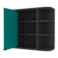 Valdez Medicine Cabinet With Six Shelves, Mirror Cabinet Black Mdf Engineered Wood