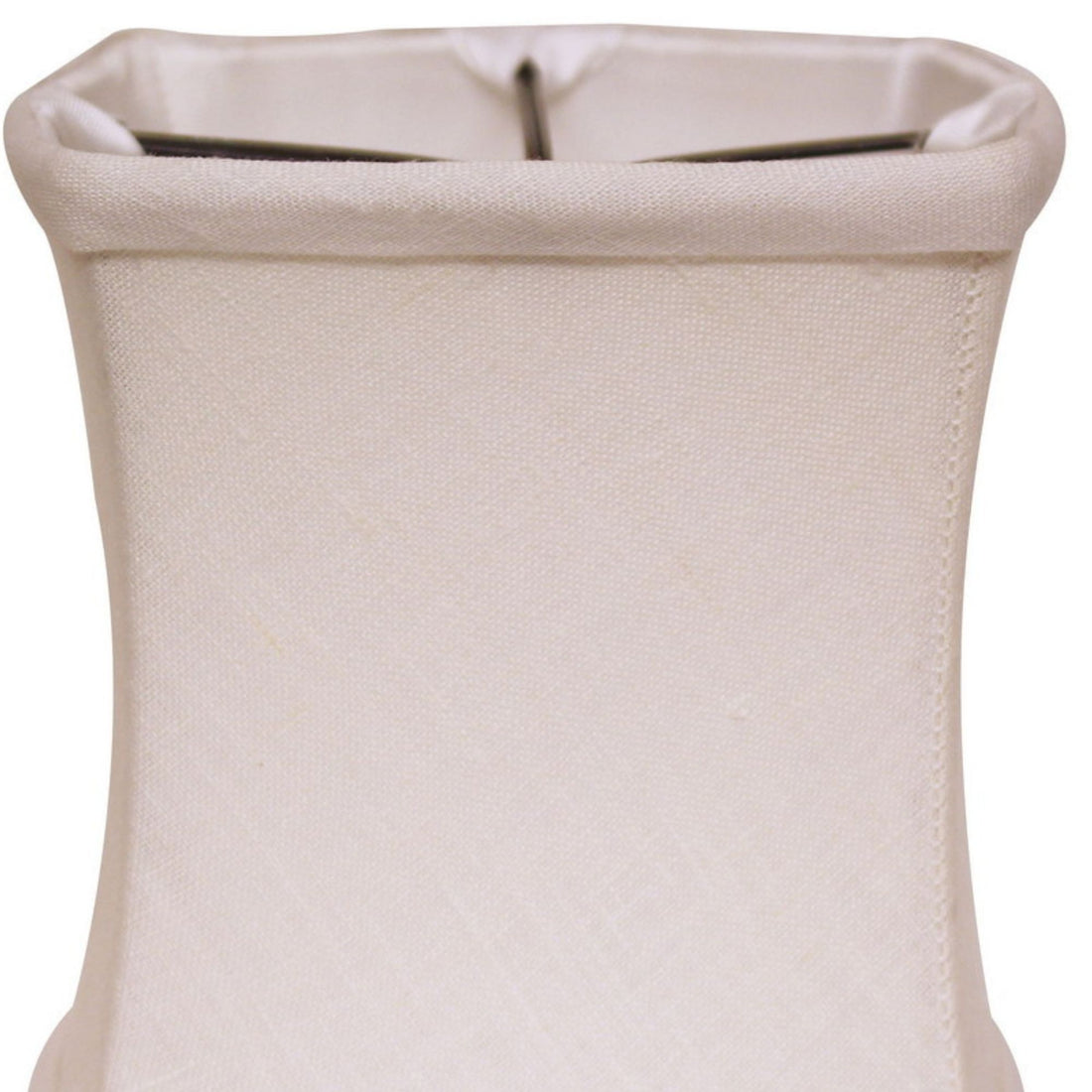 Soft Box Chandelier Lampshade With Double Flame Clip, Snow Set Of 6 White Linen