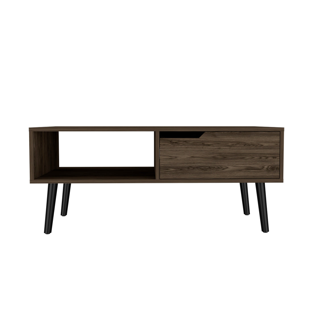 Hamburg Coffee Table, One Open Shelf, One Drawer Brown Mdf Engineered Wood